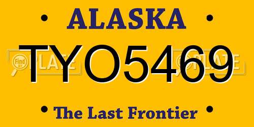 TYO5469 Alaska License Plate