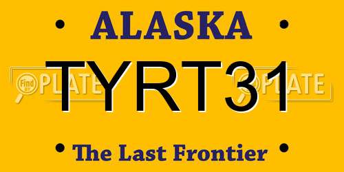 TYRT31 Alaska License Plate
