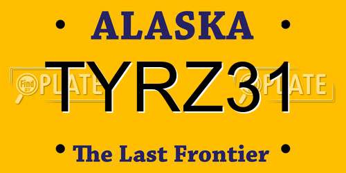 TYRZ31 Alaska License Plate