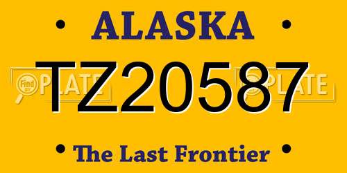 TZ20587 Alaska License Plate