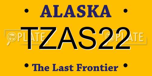 TZAS22 Alaska License Plate