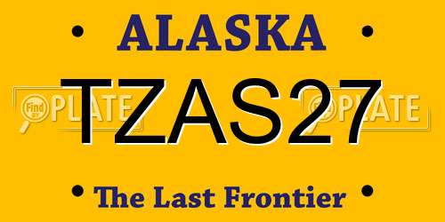 TZAS27 Alaska License Plate