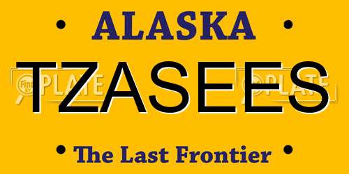 TZASEES Alaska License Plate