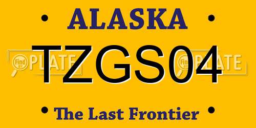 TZGS04 Alaska License Plate