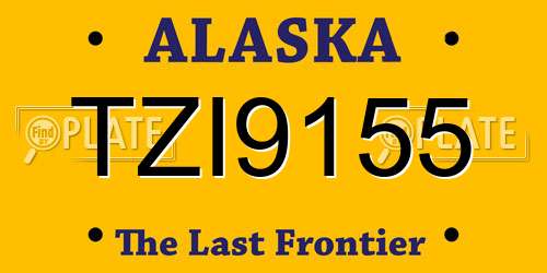 TZI9155 Alaska License Plate