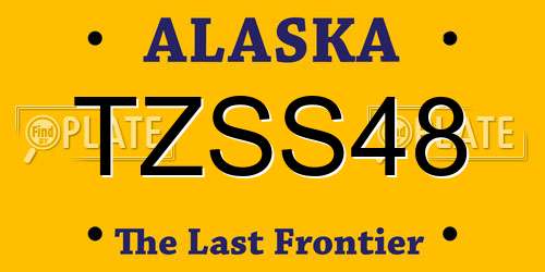 TZSS48 Alaska License Plate