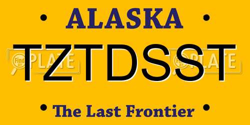 TZTDSST Alaska License Plate