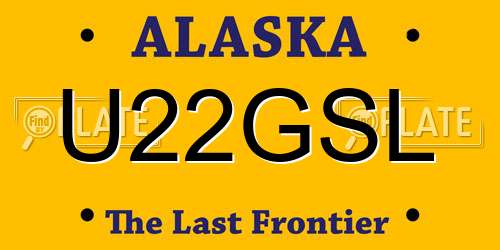 U22GSL Alaska License Plate