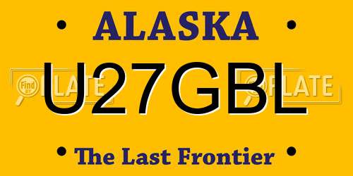 U27GBL Alaska License Plate