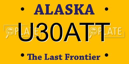 U30ATT Alaska License Plate