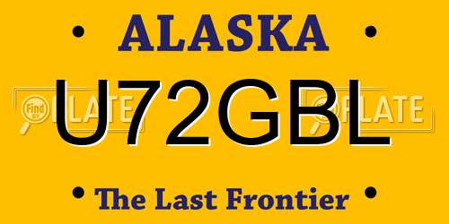 U72GBL Alaska License Plate