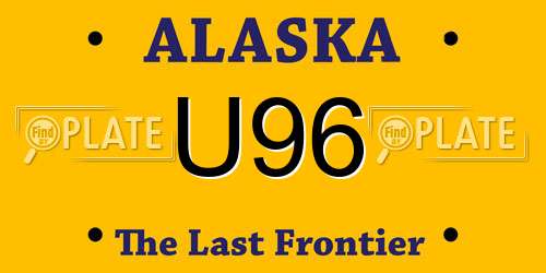 U96 Alaska License Plate