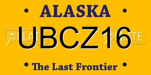 UBCZ16 Alaska License Plate