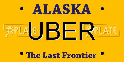 UBER Alaska License Plate