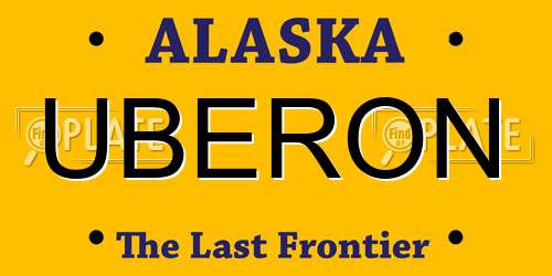 UBERON Alaska License Plate