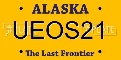 UEOS21 Alaska License Plate