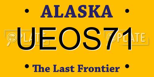 UEOS71 Alaska License Plate