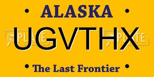 UGVTHX Alaska License Plate