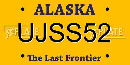 UJSS52 Alaska License Plate