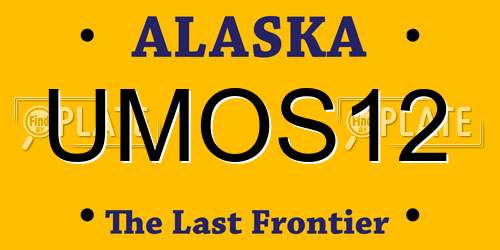 UMOS12 Alaska License Plate