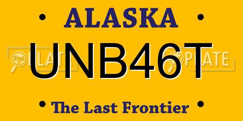 UNB46T Alaska License Plate