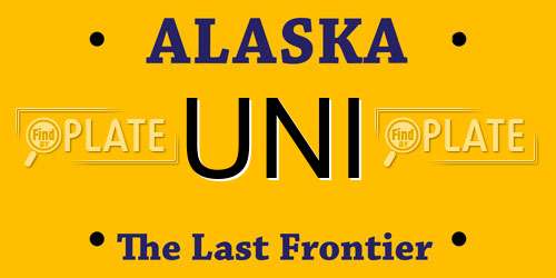 UNI Alaska License Plate