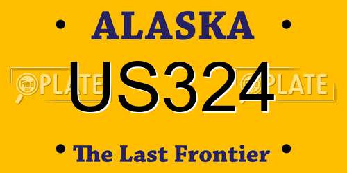 US324 Alaska License Plate
