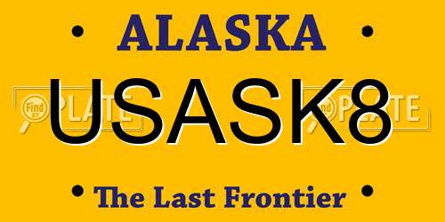 USASK8 Alaska License Plate