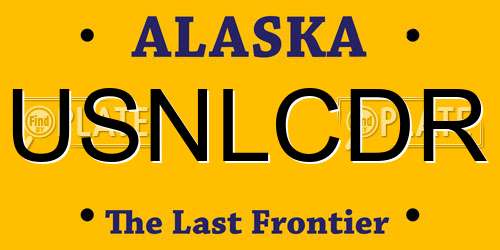 USNLCDR Alaska License Plate