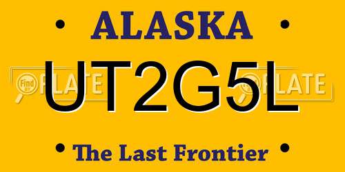 UT2G5L Alaska License Plate