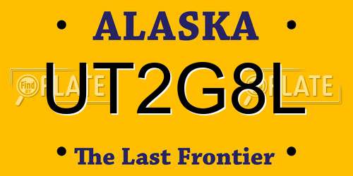UT2G8L Alaska License Plate
