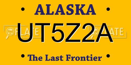 UT5Z2A Alaska License Plate