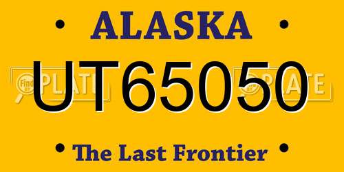 UT65050 Alaska License Plate