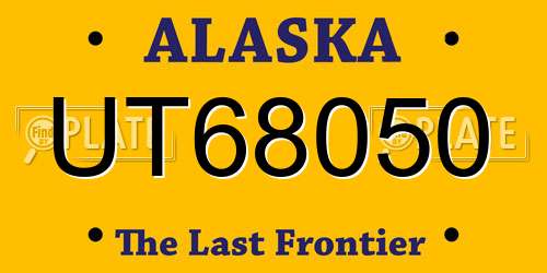 UT68050 Alaska License Plate