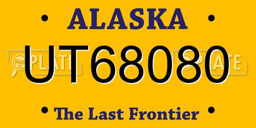 UT68080 Alaska License Plate