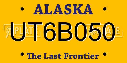 UT6B050 Alaska License Plate