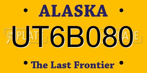 UT6B080 Alaska License Plate