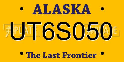 UT6S050 Alaska License Plate