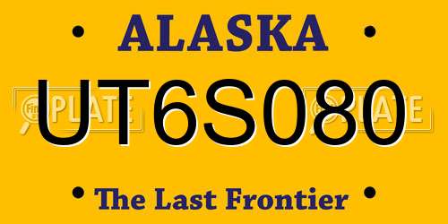 UT6S080 Alaska License Plate