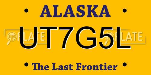 UT7G5L Alaska License Plate