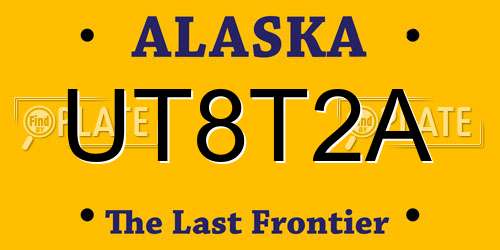 UT8T2A Alaska License Plate