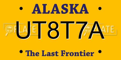 UT8T7A Alaska License Plate
