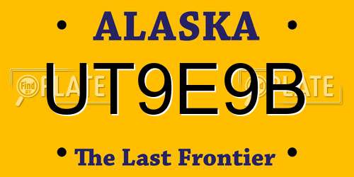 UT9E9B Alaska License Plate