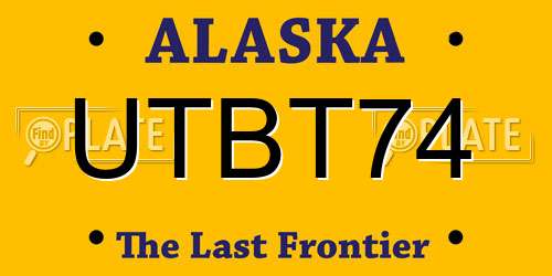 UTBT74 Alaska License Plate