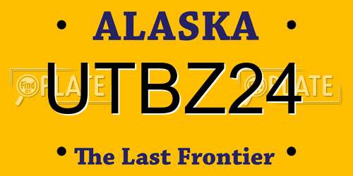 UTBZ24 Alaska License Plate