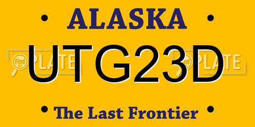 UTG23D Alaska License Plate