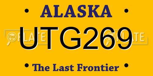 UTG269 Alaska License Plate