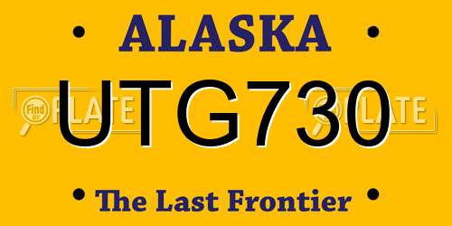UTG730 Alaska License Plate