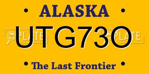 UTG73O Alaska License Plate
