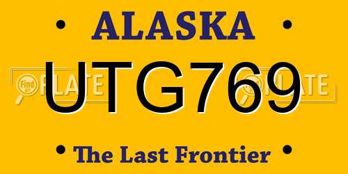UTG769 Alaska License Plate